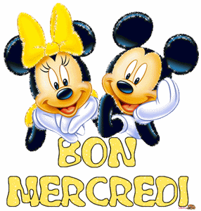 Gif animé Bon mercredi Mickey et Minnie